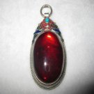 Cloisonne inlay zircon. Fine gem pendant. The red. Blue two (each price)