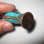 Retro turquoise bag copper-nickel alloy. Snuff bottles. Ornamental. Collection