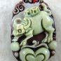 Purple jade, hand-carved Zodiac - cow pendant. Amulet