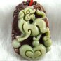 Hand-carved Zodiac - Purple Jade, dog pendant. Amulet