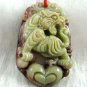 Hand-carved Zodiac - purple jade, tiger pendant. Amulet