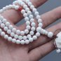 White clam beads, beads. Necklaces, beads, 108 Tridacna meditation + lotus pendant