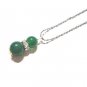 Green agate beads, combined with the gourd-shaped (Fluke) Pendant