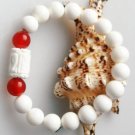 Tridacna bracelets, hand-carved scriptures. Red agate +2 +16 Tridacna pearl