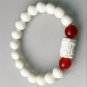 Tridacna bracelets, hand-carved scriptures. Red agate +2 +16 Tridacna pearl