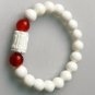 Tridacna bracelets, hand-carved scriptures. Red agate +2 +16 Tridacna pearl