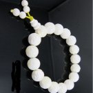 Tridacna pearl white, hand-carved, 17 Tridacna Lotus Bracelet