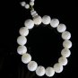 Tridacna pearl white, hand-carved, 17 Tridacna Lotus Bracelet