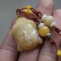 Natural yellow jade pendant. Hand-carved.Jade release Jia Moni Avatar