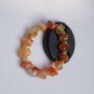Natural agate.Hand-carved. Rich the pig.(14 pig +14 beads).Bracelets
