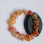 Natural agate.Hand-carved. Rich the pig.(14 pig +14 beads).Bracelets
