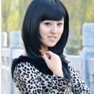 Wig; light brown. Dark brown. Black.Female flower head wig