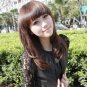 Wig; light brown. Dark brown. Black.Female flower head wig