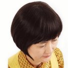 Middle-aged women. Short hair wig straight hair, natural black