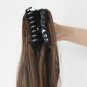 Big wave of supernatural tail wig of long hair claw clip girls black wig piece,