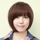 Non-mainstream wig wig short straight hair short girls, black, dark brown