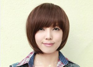 Non-mainstream wig wig short straight hair short girls, black, dark brown