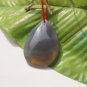 Natural agate pendant, hand-carved, (water drop). Natural landscape agate pendant