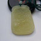Natural light green jade amulet pendant.Trapezoid-shaped (dragon) 0.2012 Long Natural light green jade amulet pendant.Trapezoid-shaped (dragon) 0.2012 Long