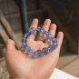 Crystal bracelets, 14 mm, multi-faceted 16 beads. Sea-blue beads