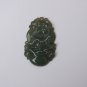 Natural dark green jade, hand-carved Zodiac - Tiger pendant. Necklace.