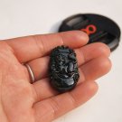 Dark green jade A goods, hand-carved zodiac - rat pendant, jade Dark green jade A goods, hand-carved zodiac - rat pendant, jade