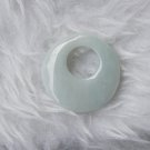 Natural white Cuiyu. Antique Hongshan culture. Peace button. Auspicious pendant