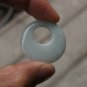 Natural white Cuiyu. Antique Hongshan culture. Peace button. Auspicious pendant