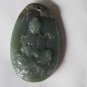 Natural (oil green) jade.Guanyin Buddha pendant.Talisman.
