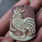 Purple jade, hand-carved rooster pendant herald the break.Good luck pendants.