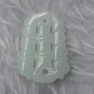 Natural white jade, hand-carved bamboo (steadily) pendant. Necklace. Natural white jade, hand-carved bamboo (steadily) pendant. Necklace.