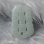 Natural white jade, hand-carved bamboo (steadily) pendant. Necklace.