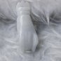 Natural white jade, hand carved bergamot (Lucky Hand) Pendant. Necklace.