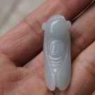 Natural white Cuiyu. Money cicada pendant.Necklace.