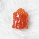 Natural red agate, hand-carved Guanyin Buddha head pendant. Necklace. Natural red agate, hand-carved Guanyin Buddha head pendant. Necklace.