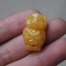 Natural yellow jade.Hand-carved, rich pigs.Lucky pendant. Necklace.