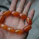 Natural light red flying white (agate).9 drum-shaped beads. The rubber band strung together. Natural light red flying white (agate).9 drum-shaped beads. The rubber band strung together.