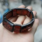 Natural crimson lotus (agate), hand-carved.(Manual). The rubber band strung together.