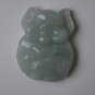 Natural white jade hand-carved, to send the treasure cartoon pig pendant. Necklace.
