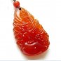 Natural carnelian hand-carved, amulets, Manjushri. · Pendant Necklace