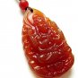 Natural agate carved amulet. (Avalokitesvara) Buddha. Pendant Necklace