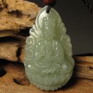 Natural and Tian Qingyu, hand-carved amulet.(Large Tathagata) Buddha. Pendant Necklace