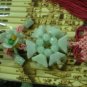 White light green jade car hanging (emerald ingot + beads + bamboo, etc.) cleverly woven,