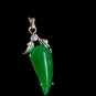 Miao silver inlay green jade, hand-carved, pepper-shaped. &Acirc;&middot; Pendant necklace.