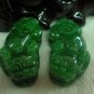 Full of green jade, hand-carved pairs of brave, pendant necklace, couple models (two prices)
