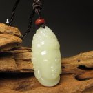 Natural and Tian Qingyu, hand-carved amulet (Guanyin picture). · Pendant necklace.