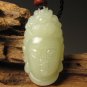 Natural and Tian Qingyu, hand-carved amulet (Guanyin picture). · Pendant necklace.