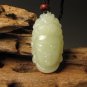 Natural and Tian Qingyu, hand-carved amulet (Guanyin picture). · Pendant necklace.
