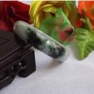 Excellent oil Green floating flower jade, hand-carved and polished bracelet, bracelets.