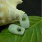 Natural white jade pendant.Hand-carved.Bucket, (world domination). Pendant necklace